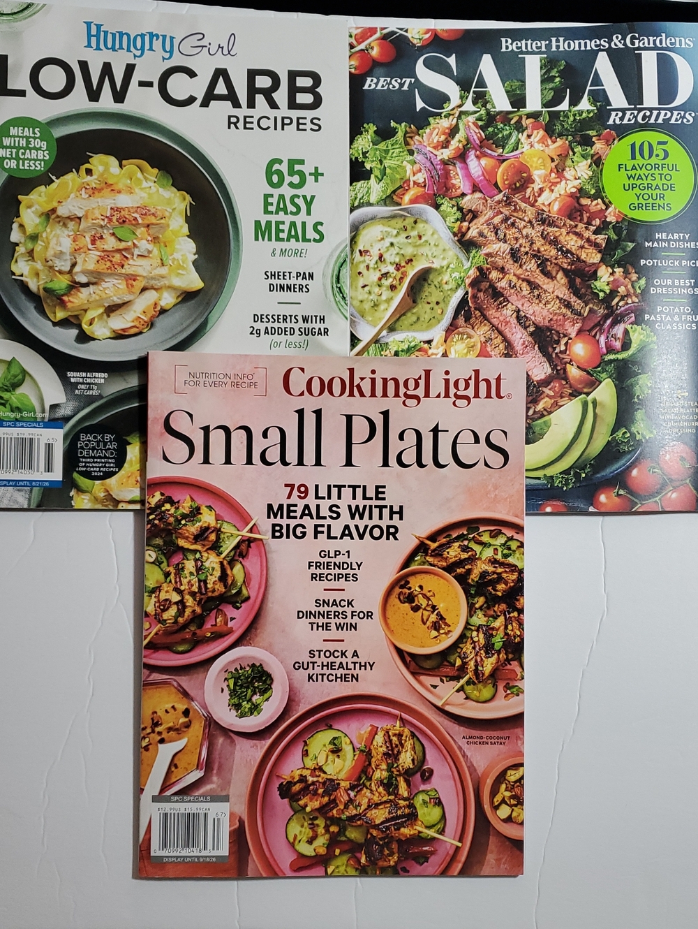 Low Carb Magazine Salad Magazine Small Plates Cooking Light Magazine Lot Of 3